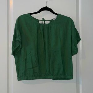 Madewell, green blouse. Size medium. Linen.